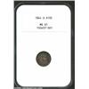 Image 1 : 1844-O H10C MS61 NGC. An exceedingly rare Seated half dime, with only three pieces so graded by both