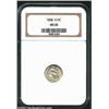Image 1 : 1858 H10C MS65 NGC. Well-struck, lustrous, and very nearly untoned. Brilliant with nothing objection