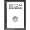 Image 1 : 1868 H10C--Cleaned--ANACS. Unc Details, Net AU55. The luster on this untoned example is somewhat mut
