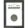 Image 1 : 1797 10C 13 Stars Good 6 ANACS. JR-2, R.4. Only two varieties are known of the 1797 Dime, and they a
