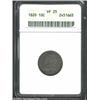 Image 1 : 1820 10C Large 0 VF25 ANACS. JR-7, R.2. Deeply toned with lavender-violet, copper-gold, and aqua pat