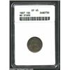 Image 1 : 1837 10C No Stars XF45 ANACS. Smooth and glossy surfaces are deeply toned in rich shades of gold and