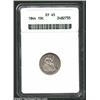 Image 1 : 1844 10C XF45 ANACS. The majority of the detail remains and the glossy surfaces are shaded grey with