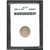 Image 1 : 1859-S 10C AU55 ANACS. The surfaces are toned an even steel-grey and the luster, while not full, is.
