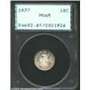 Image 1 : 1877 10C MS65 PCGS. Liberty's head is slightly soft, but the overall appearance is exceptional with.
