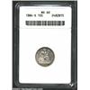 Image 1 : 1884-S 10C MS60 ANACS. The bright surfaces have acquired a little bit of color at the edges and in t