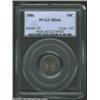 Image 1 : 1886 10C MS66 PCGS. The obverse has dense aqua and mauve patina, while the reverse has a window of b