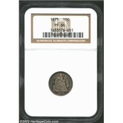 1875 10C PR66 NGC. Gorgeous aqua and peach patina and deeply mirrored fields contribute mightily to.