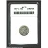 Image 1 : 1897-O 10C AU55 ANACS. Evenly shaded steel grey, the luster is a tad muted, but the strike is bold a