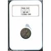 Image 1 : 1900 10C MS65 NGC. Full mint frost shimmers beneath rich steel-gray and antique-gold toning. The col