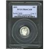 Image 1 : 1893 10C PR66 Cameo PCGS. An absolutely stunning cameo proof Barber Dime. The fields are deeply refl