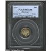 Image 1 : 1916 10C MS66 Full Bands PCGS. A blatantly original first year product, framed in reddish-brown and.