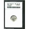 Image 1 : 1921 10C--Cleaned--ANACS. Unc Details, Net AU55. A lightly cleaned dove-gray example of this popular