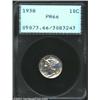 Image 1 : 1938 10C PR66 PCGS. Despite mottled haziness, the surfaces reveal their bold prooflike qualities at.