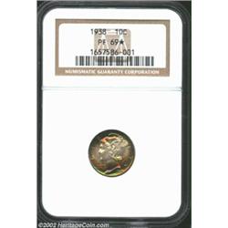 1938 10C PR69 * NGC. The star on the insert indicates an upper-end coin for the grade. While it is d