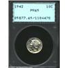 Image 1 : 1942 10C PR65 PCGS. Light golden toning with scattered lightly cloudy areas. The strike is nice, as.