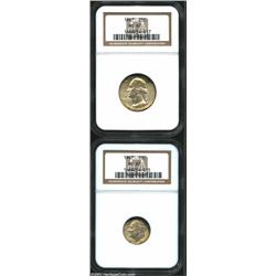 1947 10C Dime MS67 NGC, golden-brown and copper-gold patina, lustrous and sharply struck; and a 1947