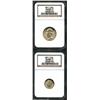 Image 1 : 1947 10C Dime MS67 NGC, golden-brown and copper-gold patina, lustrous and sharply struck; and a 1947