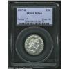 Image 1 : 1907-D 25C MS64 PCGS. This semi-prooflike near-Gem is overlaid in delicate silver-gray and golden hu