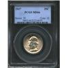 Image 1 : 1937 25C MS66 PCGS. The upper border of each side has an iridescent band of gold and powder-blue pat