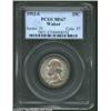 Image 1 : 1952-S 25C MS67 PCGS. Ex: Walser. Deep, speckled gray toning covers the obverse, while the reverse s