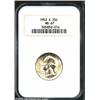 Image 1 : 1952-S 25C MS67 NGC. Thick cartwheel luster shows just a bit of light golden patina on each side. Su