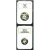 Image 1 : 1953 25C Quarter PR67 Cameo NGC, rich cobalt-blue and tobacco-brown patina across the margins; and a