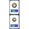 Image 2 : 1953 25C Quarter PR67 Cameo NGC, rich cobalt-blue and tobacco-brown patina across the margins; and a