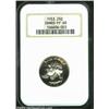 Image 1 : 1953 25C PR68 Cameo NGC. An extraordinary cameo proof that is perfectly preserved and starkly contra