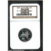 Image 1 : 2001-S 25C Silver New York PR70 NGC. The black and white contrast is startling on both sides of this