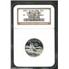 Image 1 : 2001-S 25C Silver Rhode Island PR70 NGC. Richly cameoed devices seem to float above deeply-mirrored,