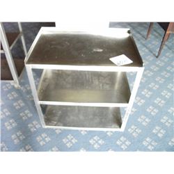 THREE TIER STAINLESS STEEL ROLLING CART