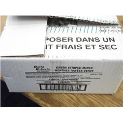 DAVID ROBERTS GREEN STRIPE MINTS - CONTENTS OF BOX