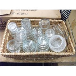 TEA LIGHT CANDLE HOLDERS - CONTENTS OF BASKET