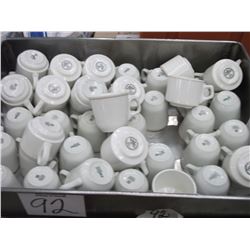 COFFEE CUPS (ASSORTED) - CONTENTS OF TWO TRAYS