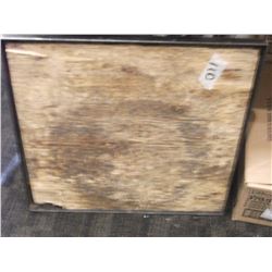 WOOD/METAL ROLLING TRAY CART