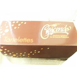 CRESCENDO SQUARE SWEET 1.5" STRAIGHT EDGE COATED TART SHELLS - BOX
