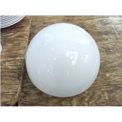 WHITE GLASS LIGHT GLOBES (9)