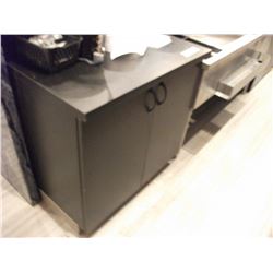 TWO DOOR BLACK CUPBOARD
