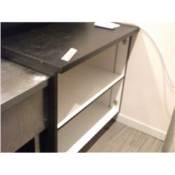 TWO SHELF BLACK CUPBOARD
