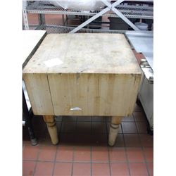 C - 30" BUTCHER BLOCK TABLE
