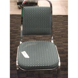 CHROME FRAMED STACKING CHAIRS (X4)