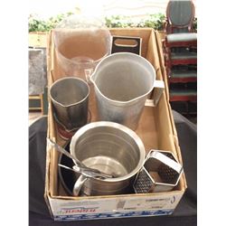 GRATERS, PITCHERS, SERVING SPOONS - CONTENTS OF BOX