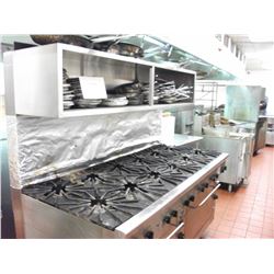 A10 - QUEST DOUBLE CONVECTION OVEN WITH 12 BURNER STOVE AND OVER SHELF