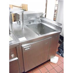 A17 - STAINLESS STEEL TABLE WITH SINK AND SHELF
