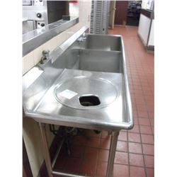 K - STAINLESS STEEL DOUBLE SINK WITH GARBERATOR SLOT