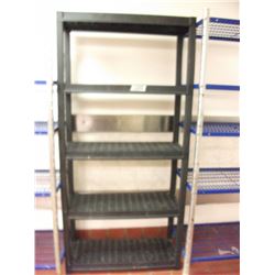 BLACK PLASTIC STORAGE SHELF