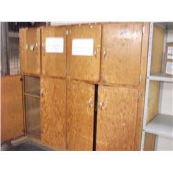 EIGHT DOOR WOOD CUPBOARD