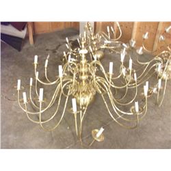 BRASS CHANDALIERS (3)