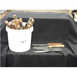 STEAK KNIVES - CONTENTS OF PAIL